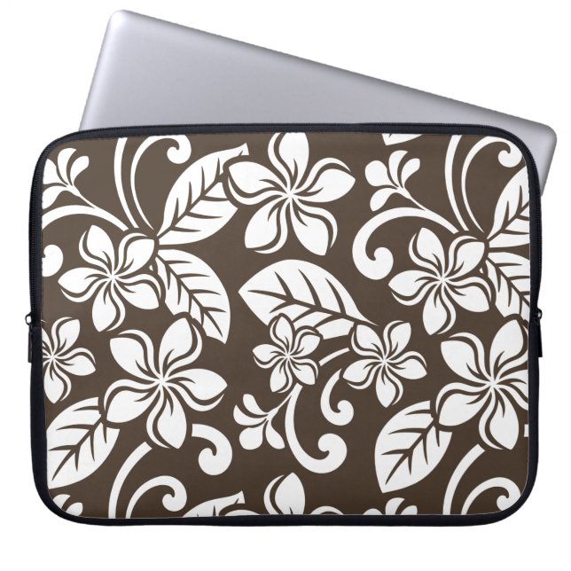 ISLAND PLUMERIA (CAFÉ MARRÓN) Bolsa electrónica (Frente)