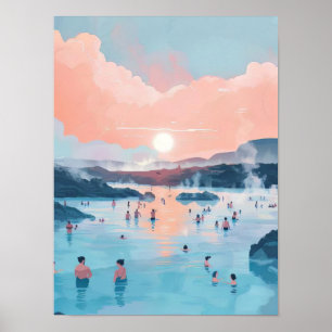 Islandia Impresión Ilustración de Islandia Impresi