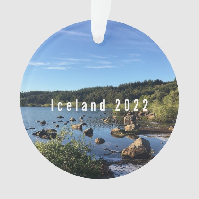 Islandia - Ornamento cerámico personalizado (Anverso)