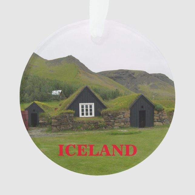 Islandia Ornamento Panorámico de Navidad (Anverso)