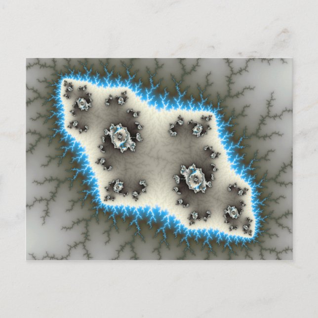 Islas azules - Postal fractal (Anverso)