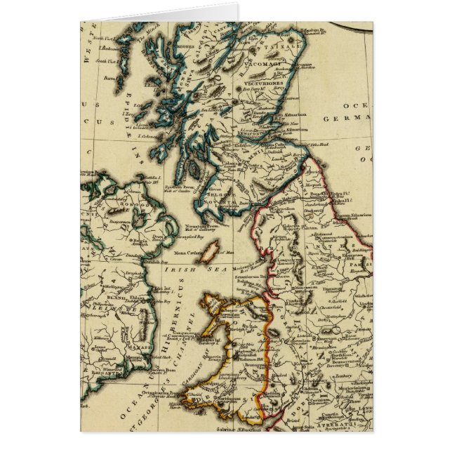 Islas Británicas con límites delineados (Frente)