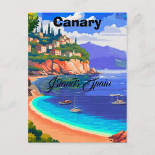 Islas Canarias España Arte Tarjeta Postal de Viaje