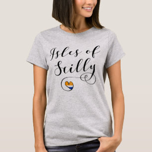 Islas de Bandera Silenciosa Camiseta Corazón