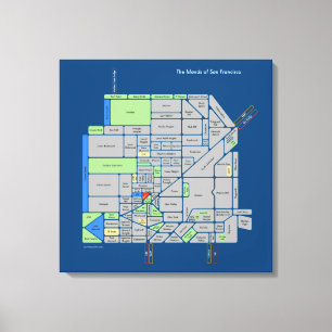 Islas de SF, lienzo estirado de 2'x2'