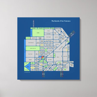 Islas de SF, lienzo estirado de 2'x2'