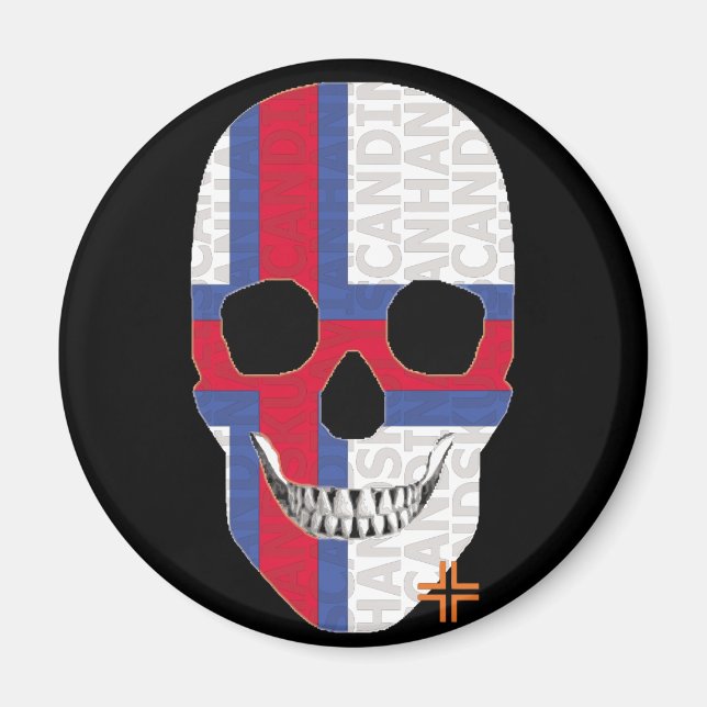 Islas Feroe HANDSKULL alrededor del imán B2 (Frente)
