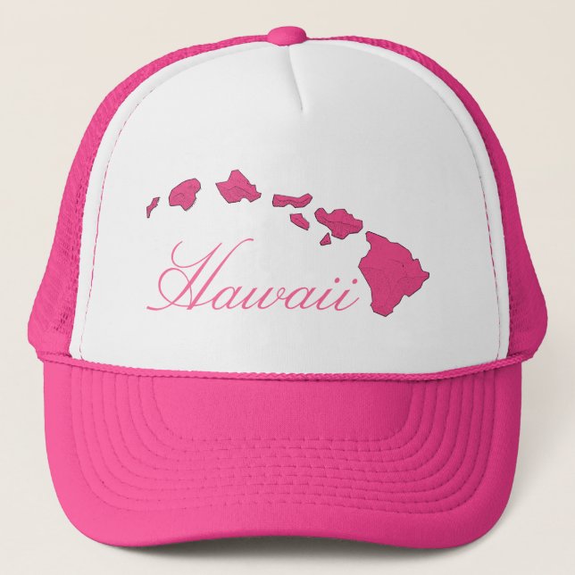 Islas Hawái gorra blanco rosa (Anverso)
