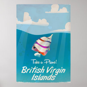 Islas Vírgenes Británicas Póster de vacaciones vin