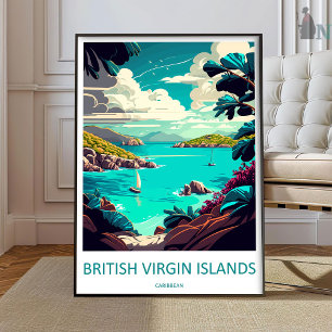 Islas Vírgenes Británicas Viaje Arte de Pared Impr