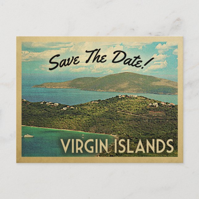Islas Vírgenes Salven Postales Vintage (Anverso)