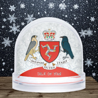 Isle of Man Snow Globe, patriotic UK / British