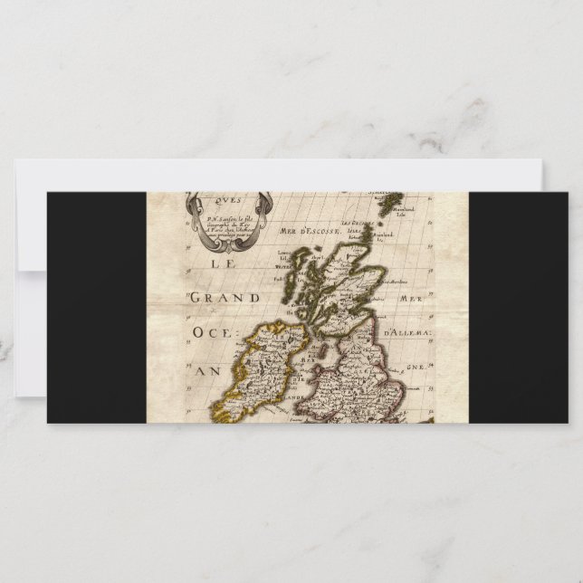 Isles Britanniques - 1700 Nicolas Fils Sanson Map (Anverso)