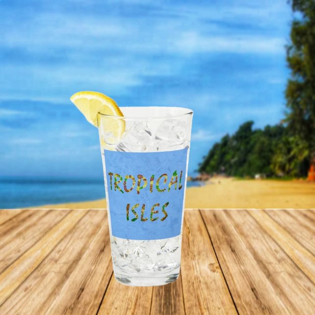Isles Tropical (It's easy to envision clear, blue skies, in the Tropics, while sipping from these glasses!)