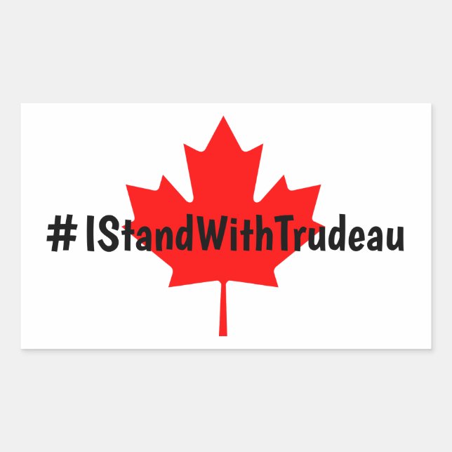 #IStandWithTrudeau (Yo estoy con Trudeau) Etiqueta (Anverso)