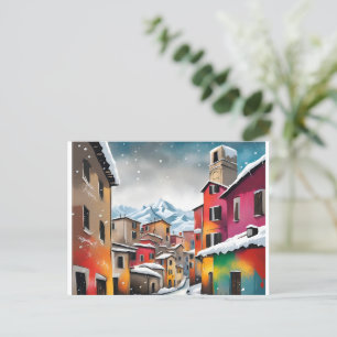 Italia, Alpes, Navidades de invierno postal 008