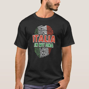 Italia Camisa de ADN con huella digital con bander