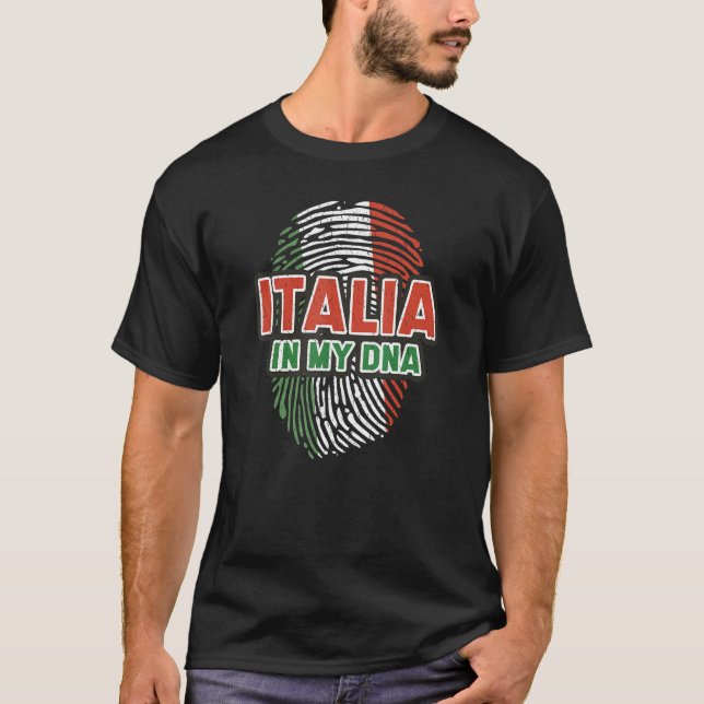Italia Camisa de ADN con huella digital con bander (Anverso)