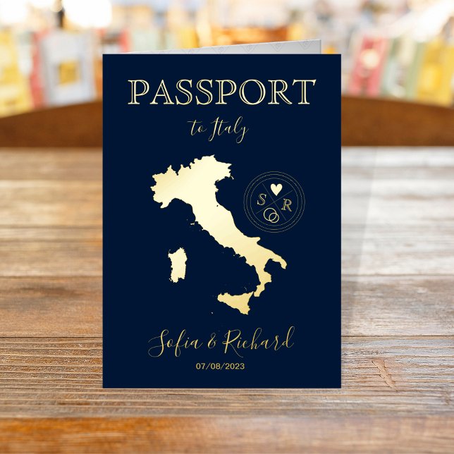 Italia de destino Boda de oro Pasaporte moderno (Subido por el creador)