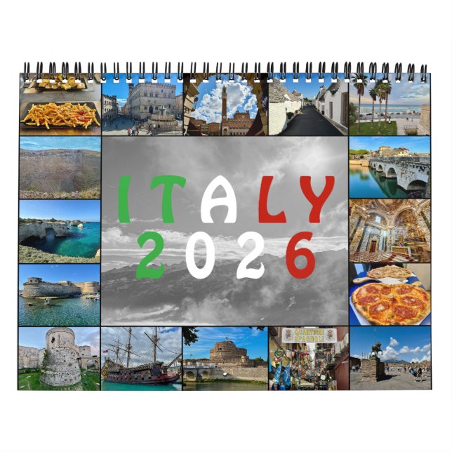 Italia desde arriba: calendario de fotografía con  (Tapa)