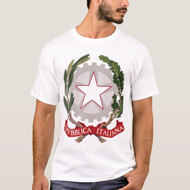 Italia Emblem Escudo de armas en camiseta (Anverso)