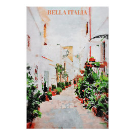 ** Italia Italia Poster de cerámica de plantas de