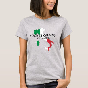 Italia llama camiseta de diseño