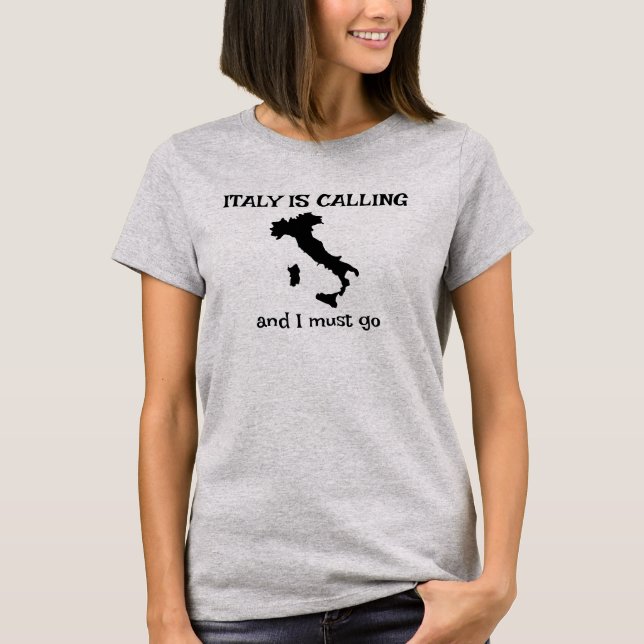 Italia llama camiseta de diseño (Anverso)