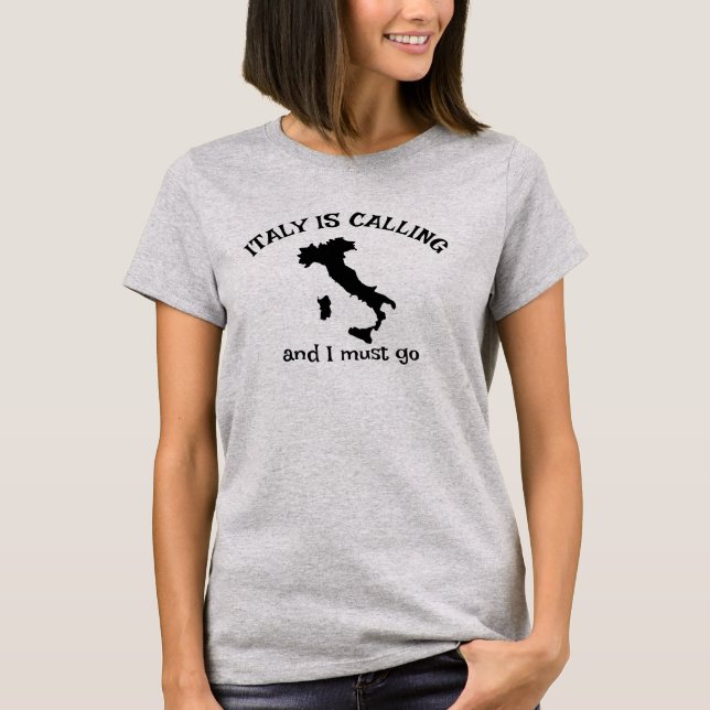 Italia llama camiseta de diseño (Anverso)