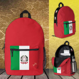 Italia, mochila roja, bandera italiana, Italia / P