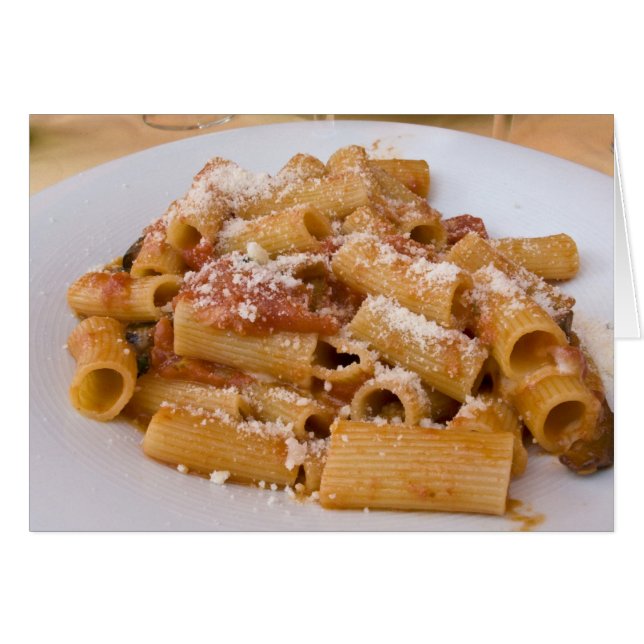 Italia, Positano. Plato de rigatoni. (Anverso (Horizontal))