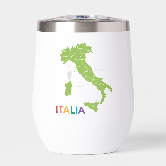 Italia Regalo de vacaciones WIne Glass (Frente)