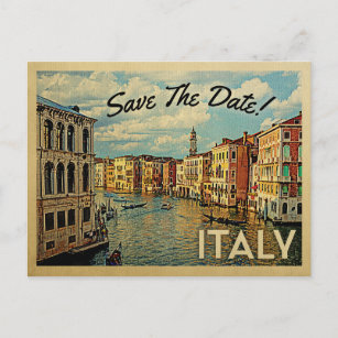 Italia Salva Las Postales De Venecia Vintage
