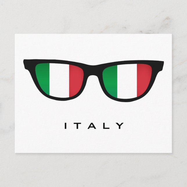 Italia sombras personalizado texto y postal color (Anverso)