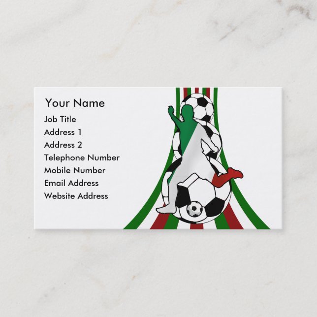 Italia, tarjetas de visita del coche del fútbol (Anverso)