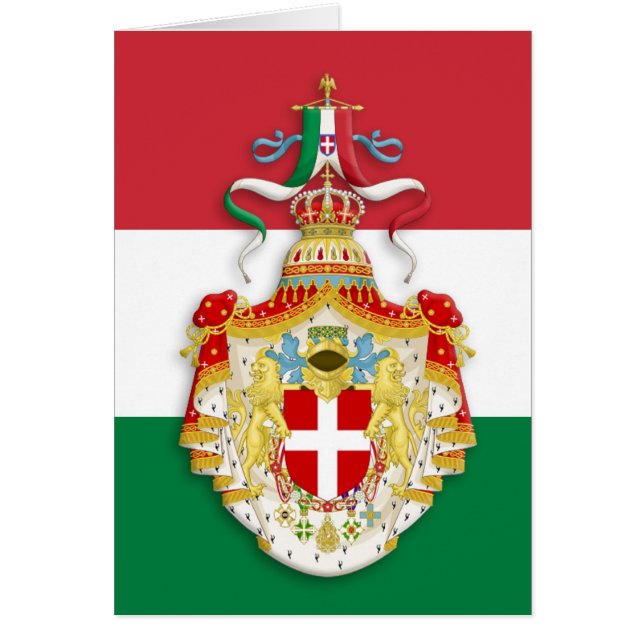 Italian Flag with insignia of the Kingdom of Italy (Frente)
