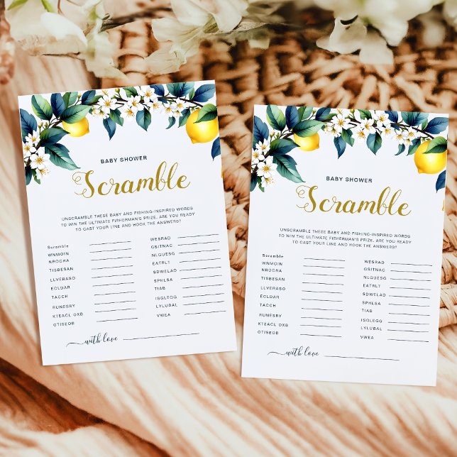 Italian Fun Ciao Baby Lemon Wreath Word Scramble  (Subido por el creador)