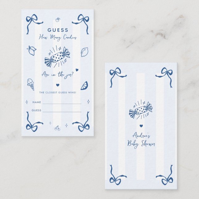 Italiano cuántas tarjetas de juego Baby Shower de  (Anverso / Reverso)