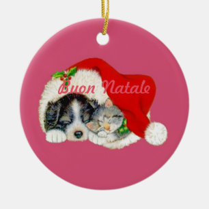 Italiano del ornamento del navidad de Buon Natale