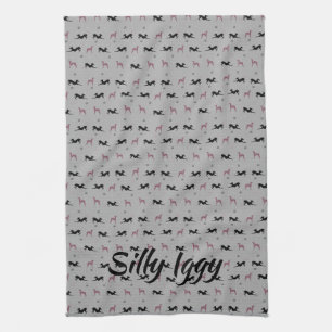 Italiano Greyhound Iggy Dog Kitchen Toalla de té,
