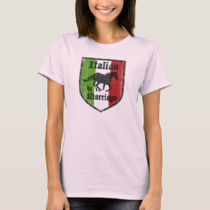Italiano por la camiseta para mujer de la boda