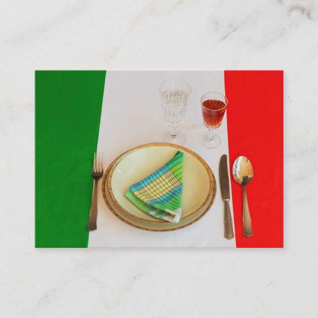 ITALIANO QUE COCINA TARJETAS DE VISITA (Anverso)