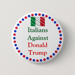 Italianos contra el botón Donald Trump