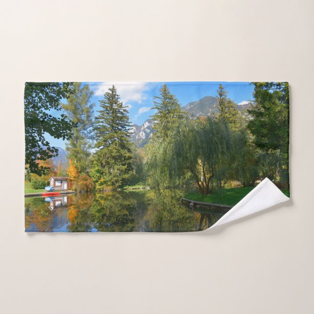 Itillo del estanque de otoño (Toalla de mano)