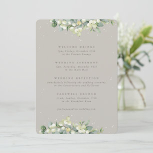 Itinerario de Boda 5x7 Greige Snowberry + Eucalipt