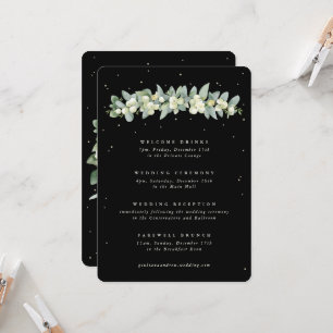 Itinerario de Boda de Snowberry Negro Grande + Euc