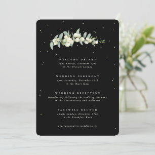 Itinerario de Boda de Snowberry Negro Grande + Euc