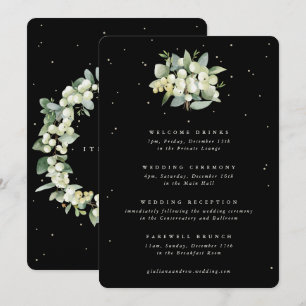 Itinerario de Boda de Snowberry Negro Grande + Euc