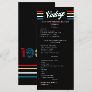 Itinerario de fiesta de cumpleaños número 40 retro