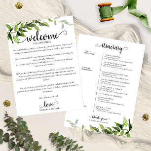 Itinerario de fin de semana de boda Invitación de
